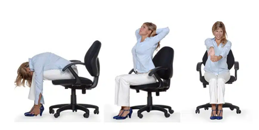 estiramientos mejorar postura en oficina